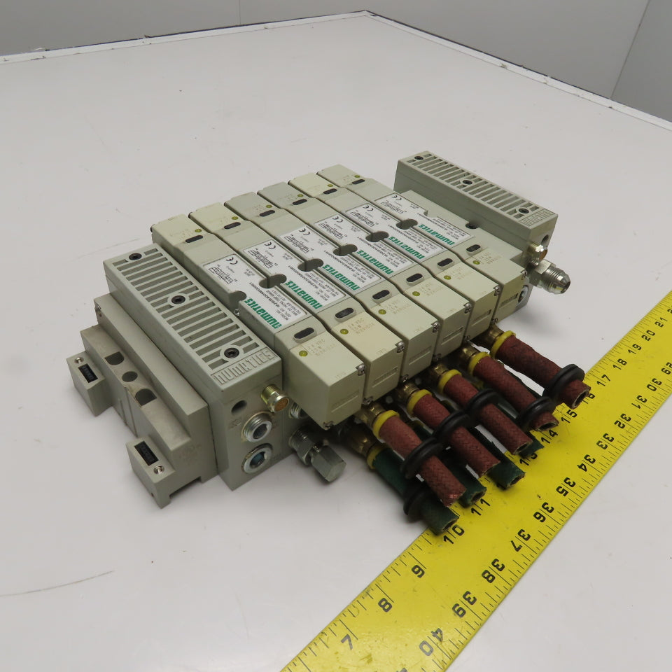 Numatics I62BB500M000061 6-Station Solenoid Valve Manifold 24VDC 150 PSIG