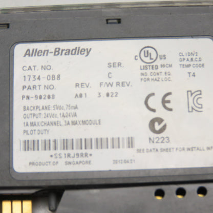 Allen-Bradley 1734-OB8 POINT I/O 24VDC 8-Point Source Output Module Series C