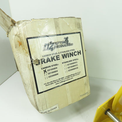 OZ Lifting Products OZ1000BW Carbon Steel Brake Winch 1000 lb Capacity
