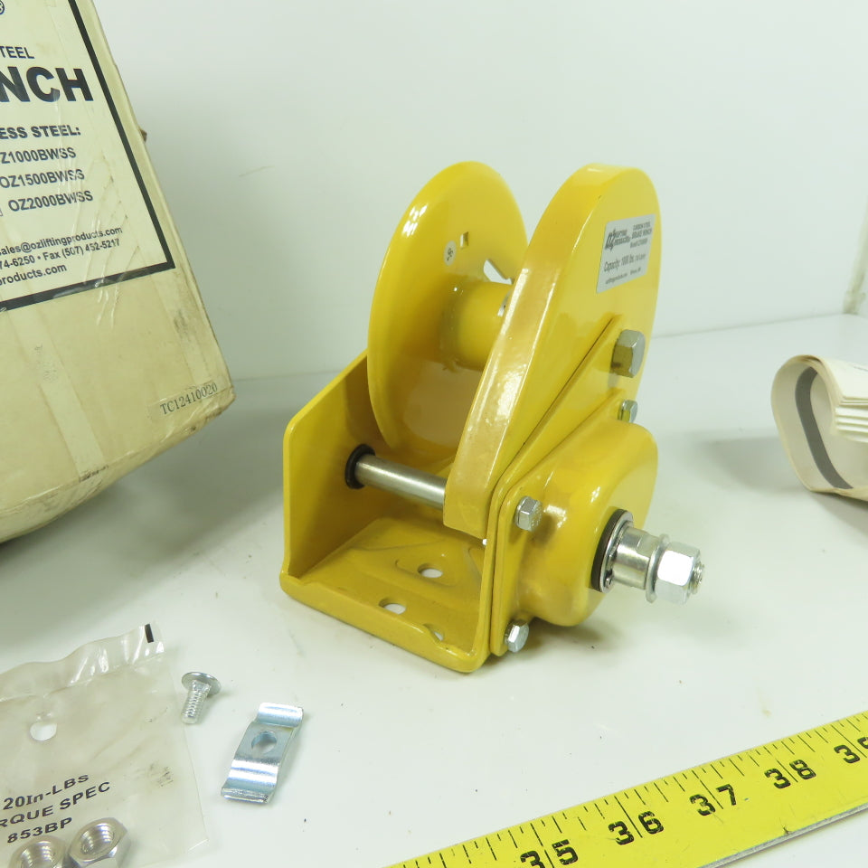 OZ Lifting Products OZ1000BW Carbon Steel Brake Winch 1000 lb Capacity