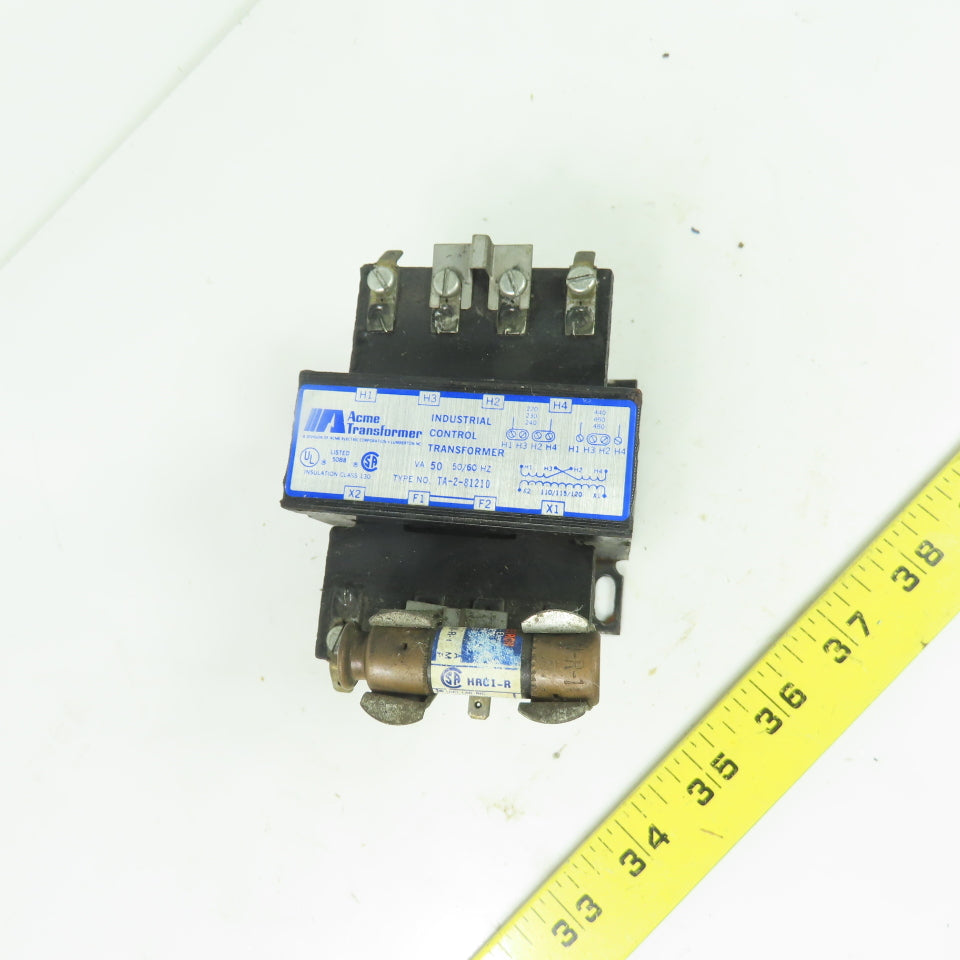 Acme TA-2-81210 Control Transformer 50VA 220-480v Pri 110/120V Sec