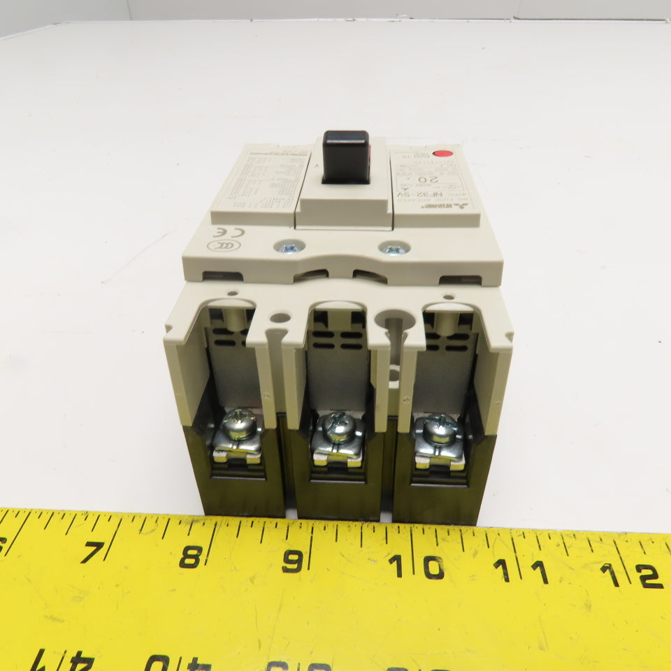 Mitsubishi Electric NF32-SV 3-Pole 20A No-Fuse Circuit Breaker 600V New