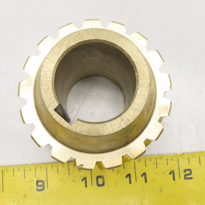 Brass Helical Drive Gear 35mm Bore 76mm OD 17 Tooth 64mm Long