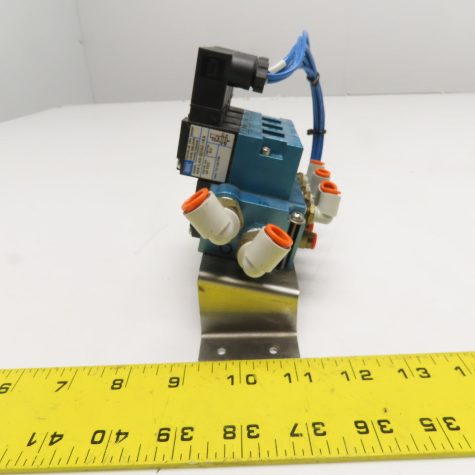 MAC 45A-LAD-DDAJ-1KA 4-Station Solenoid Valve Manifold 24VDC 120 PSI