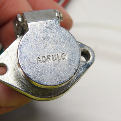 Aopulo 4-Pin Panel Mount Circular Connector with Wire Lead