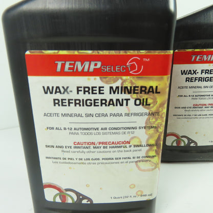 TempSelect 209500 59000 Wax-Free Mineral Refrigerant Oil 1 Quart Each Lot Of 2