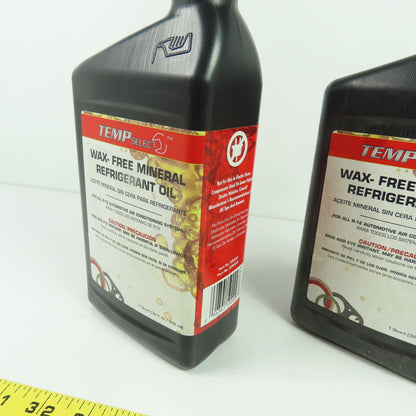 TempSelect 209500 59000 Wax-Free Mineral Refrigerant Oil 1 Quart Each Lot Of 2