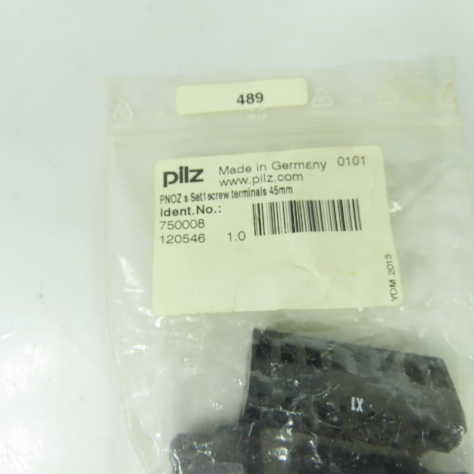 Pilz 750008 PNOZ s Set1 Plug-in Screw Replacement Terminals 8-pin 45mm Lot Of 4