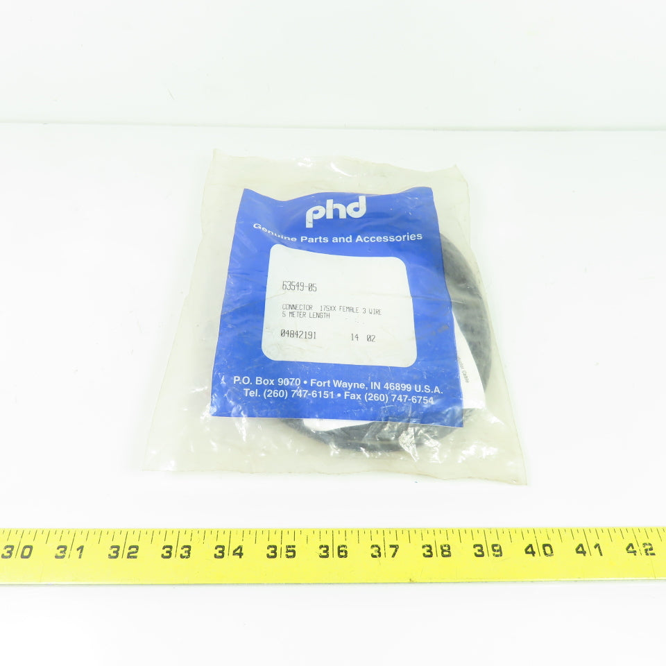 PHD 63549-05 5m Connector Cordset 175XX Female 3-Wire NEW