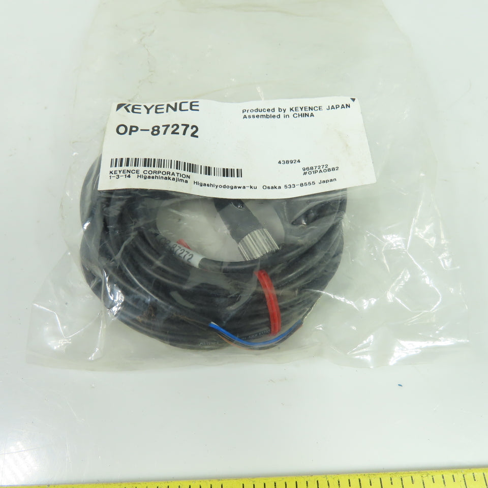 Keyence OP-87272 M12 Connector to Flying Leads Sensor Cordset Cable