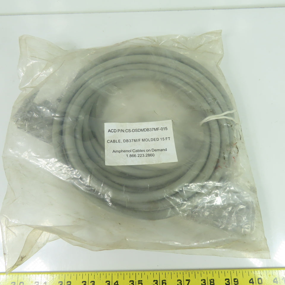 Amphenol CS-DSDMDB37MF-015 Molded DB37 Male to Female Extension Cable 15ft