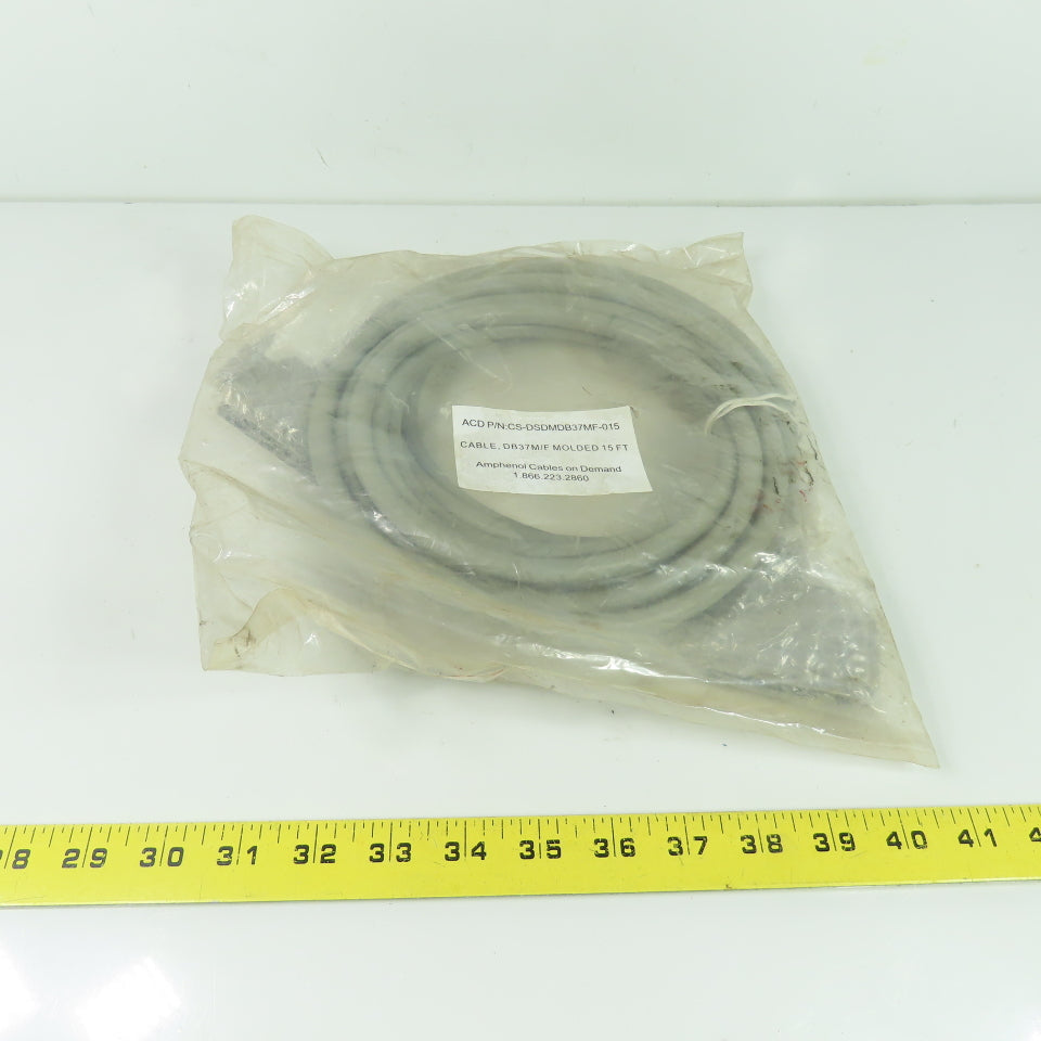 Amphenol CS-DSDMDB37MF-015 Molded DB37 Male to Female Extension Cable 15ft