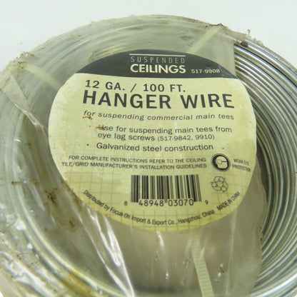Suspended Ceilings 517-9908 12 GA. 100 FT. Hanger Wire NEW