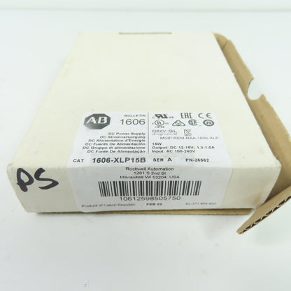 Allen-Bradley 1606-XLP15B Switched Mode Power Supply 12-15V Out 100-240V In