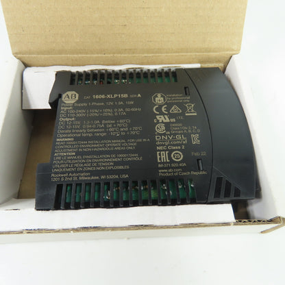 Allen-Bradley 1606-XLP15B Switched Mode Power Supply 12-15V Out 100-240V In