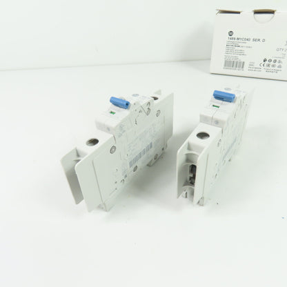 Allen-Bradley 1489-M1C040 1-Pole 4A Circuit Breakers 277VAC NEW Lot of 2