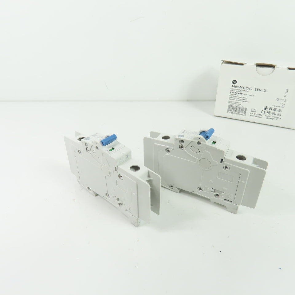Allen-Bradley 1489-M1C040 1-Pole 4A Circuit Breakers 277VAC NEW Lot of 2