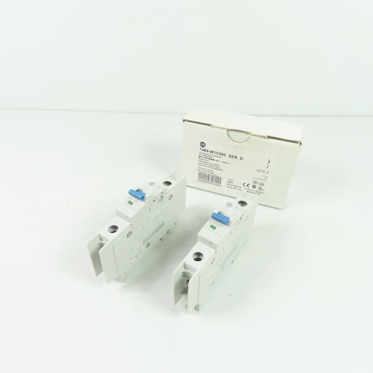 Allen-Bradley 1489-M1C050 Ser D 1-Pole Circuit Breaker 5A 277V NEW Lot Of 2