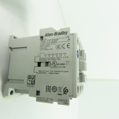 Allen-Bradley 700-CF220D IEC Control Relay 110V 50Hz / 120V 60Hz 2NO 2NC Ser A