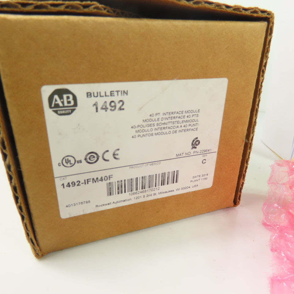 Allen-Bradley 1492-IFM40F 40-Point Fused Interface Module 0-264V AC/DC NEW