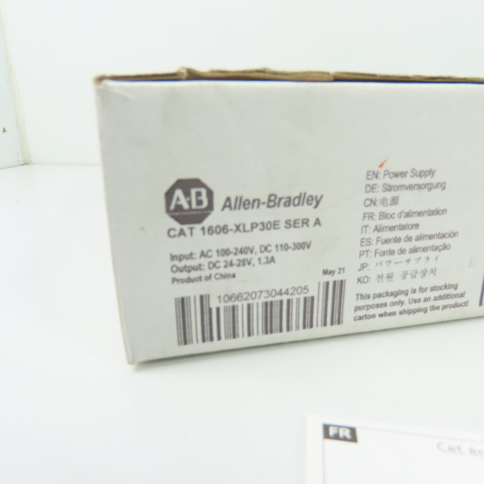 Allen-Bradley 1606-XLP30E Power Supply 1-Phase 100-240VAC 24-28VDC 1.3A 30W SerA
