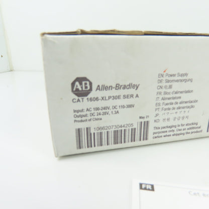 Allen-Bradley 1606-XLP30E Power Supply 1-Phase 100-240VAC 24-28VDC 1.3A 30W SerA
