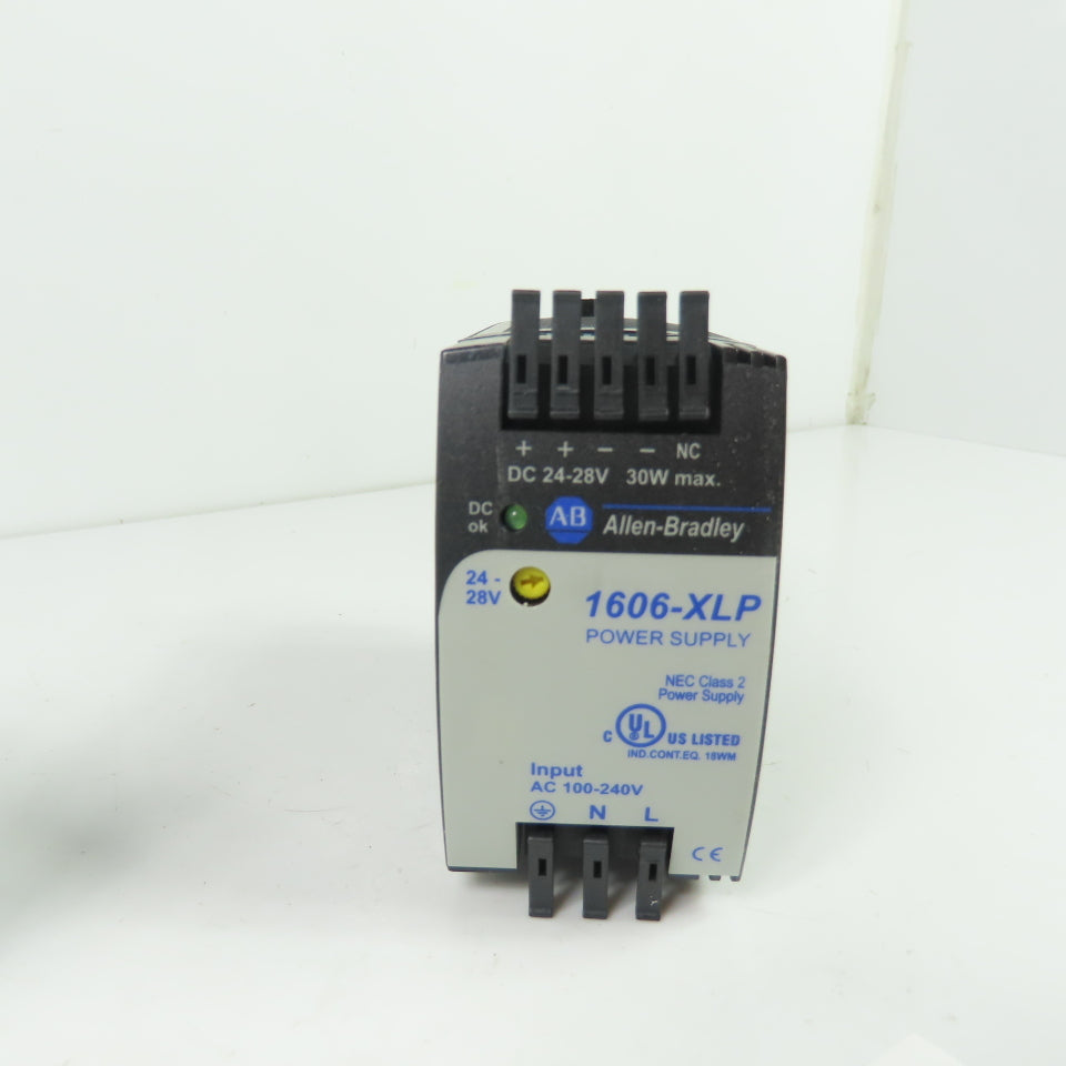 Allen-Bradley 1606-XLP30E Power Supply 1-Phase 100-240VAC 24-28VDC 1.3A 30W SerA