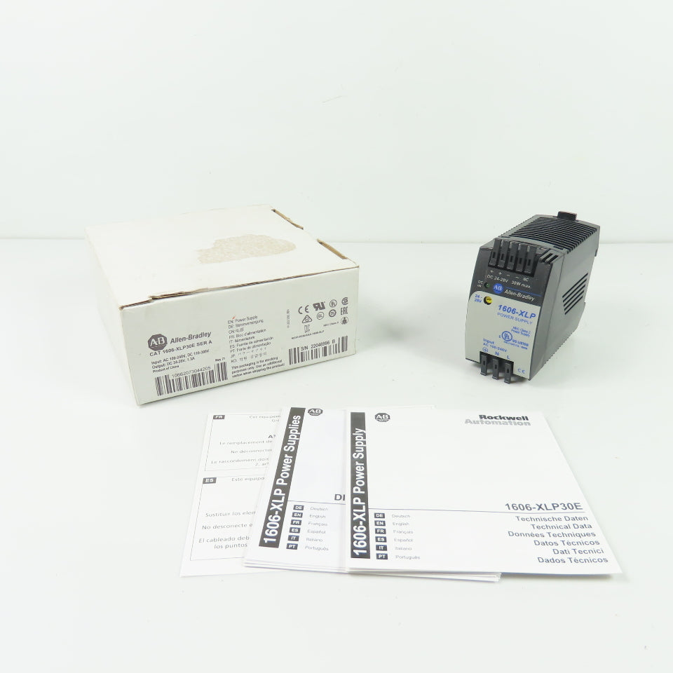 Allen-Bradley 1606-XLP30E Power Supply 1-Phase 100-240VAC 24-28VDC 1.3A 30W SerA