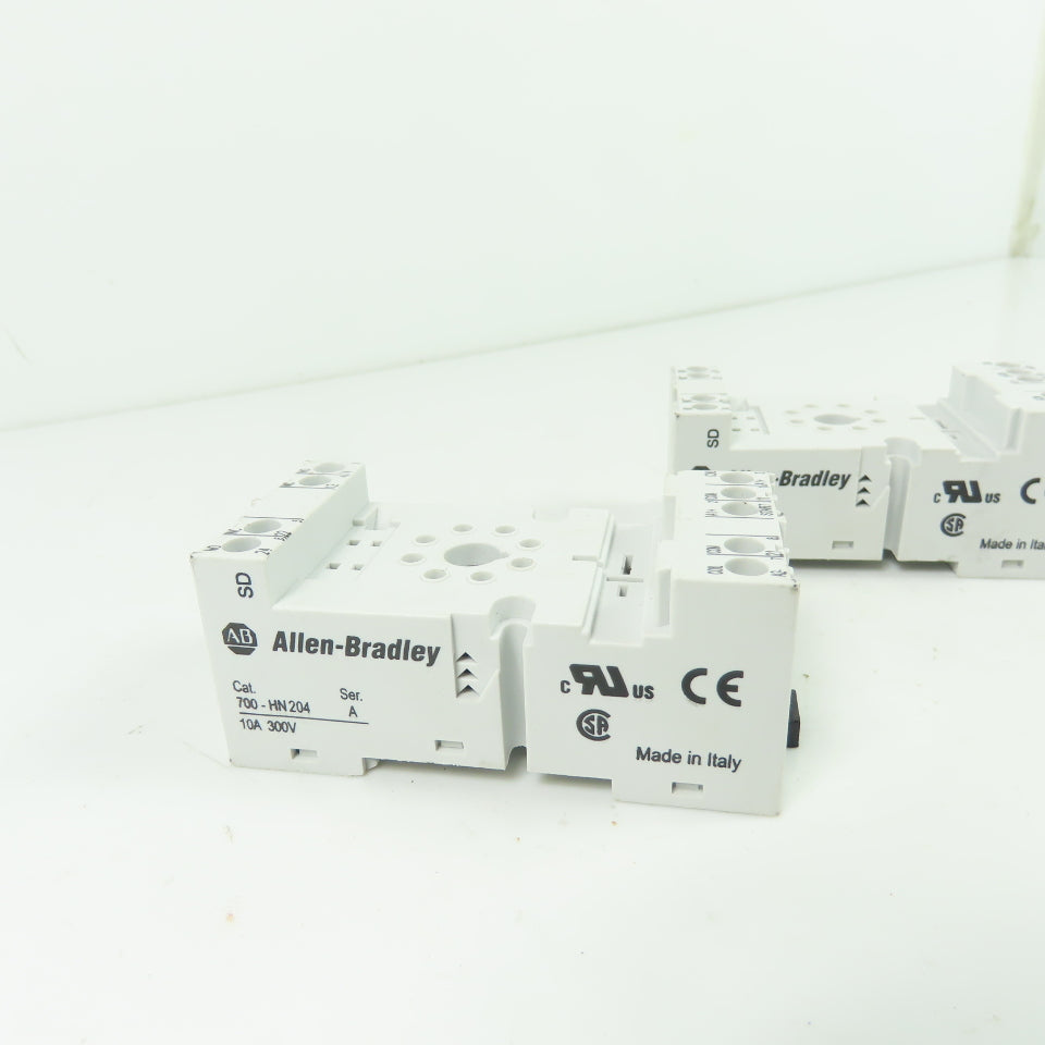 Allen-Bradley 700-HN204 Relay Socket 10A 300V Lot Of 2