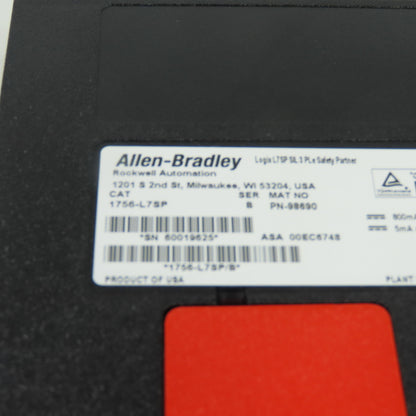Allen-Bradley 1756-L7SP GuardLogix Safety Partner Controller Ser B FW 1.010