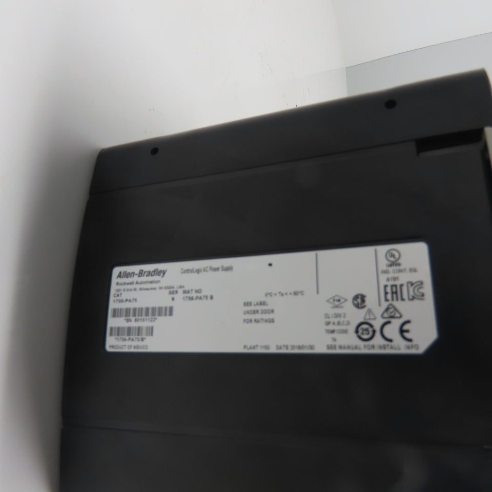 Allen-Bradley 1756-A17 ControlLogix 17-Slot Chassis W/ 1756-PA75 Power Supply