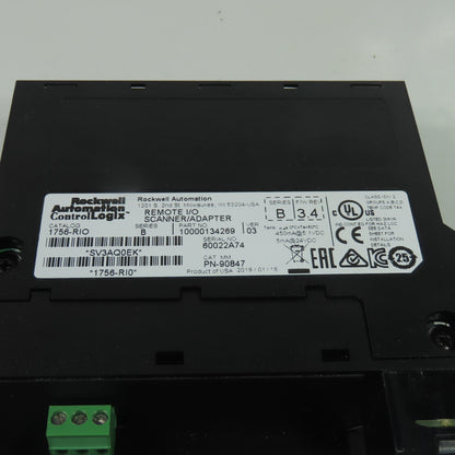 Rockwell Automation 1756-RIO Remote I/O Scanner/Adapter Ser B F/W Rev 3.4