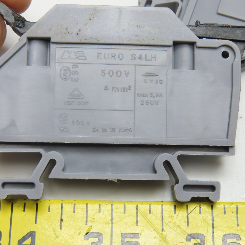 Morsettitalia EURO S4 LH Fusible DIN Rail Terminal Blocks 500V Lot Of 40