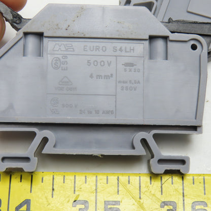 Morsettitalia EURO S4 LH Fusible DIN Rail Terminal Blocks 500V Lot Of 40