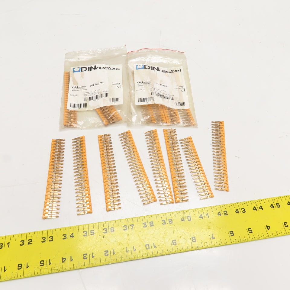 AutomationDirect DN-24J2Y Terminal Block Jumper Bars 600V Lot Of 18