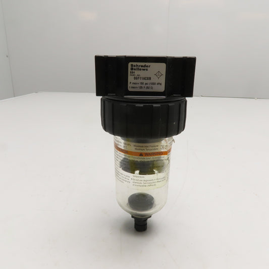 Schrader Bellows 06F11ACSB Air Line Filter 1/4" NPT 150psi 125F Max