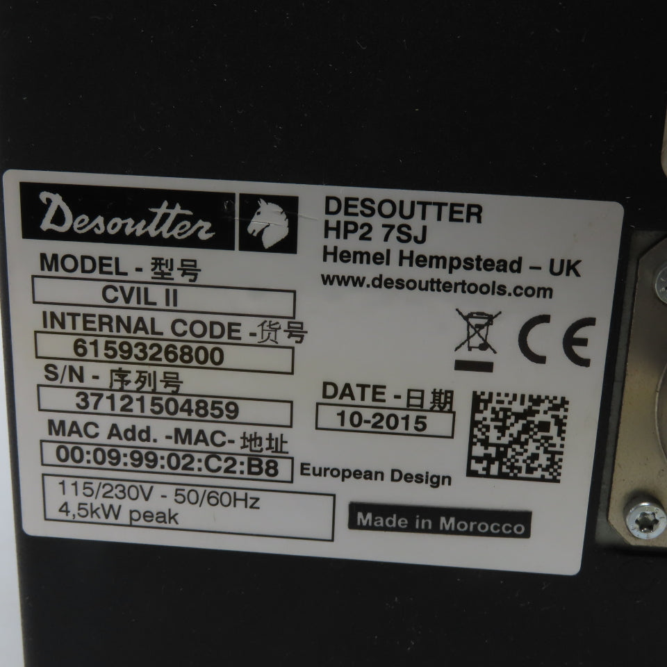 Desoutter 6159326800 CVIL II Electric Nutrunner Controller HP2 7SJ 115/230V