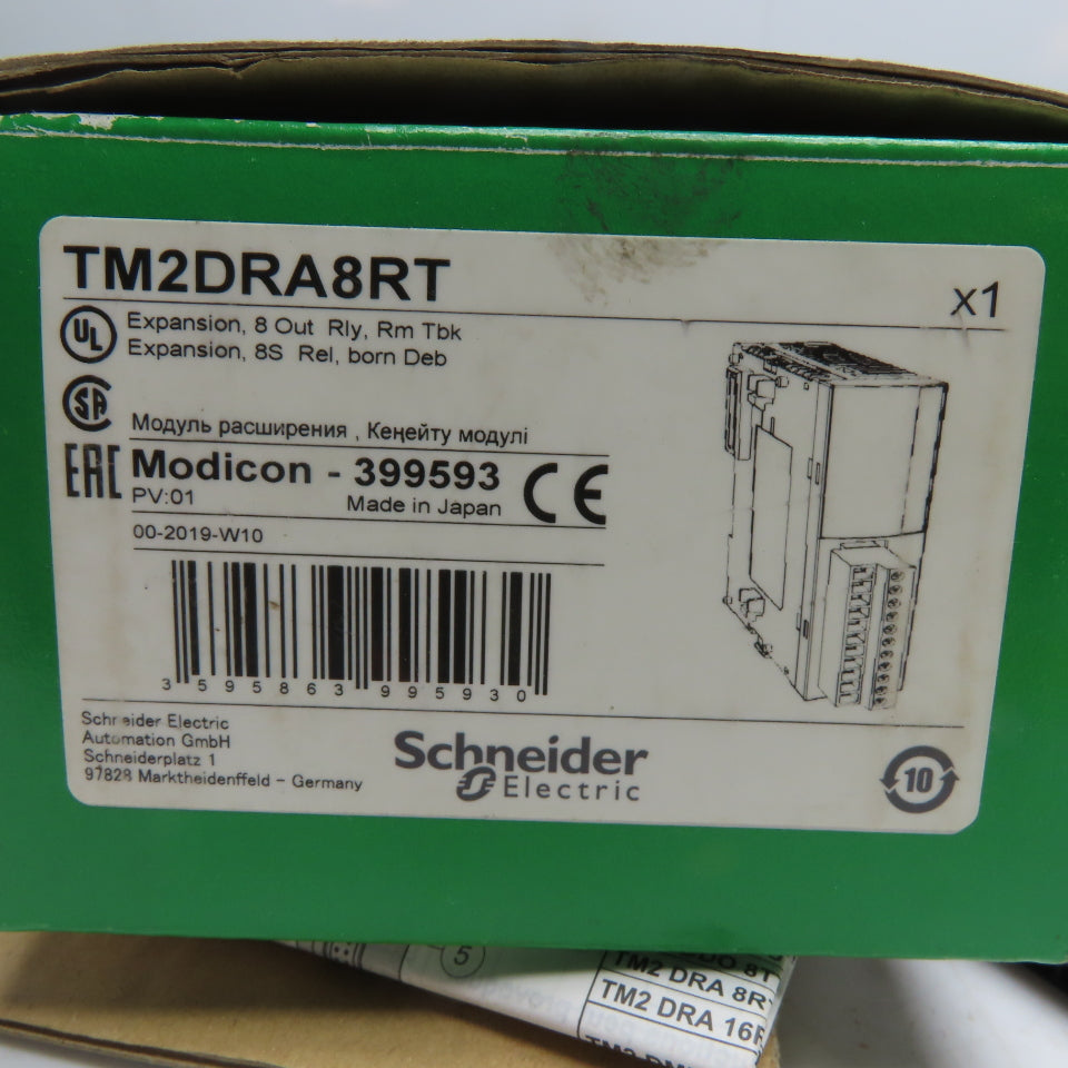 Schneider 399593 TM2DRA8RT Expansion Module 8 Output Relay