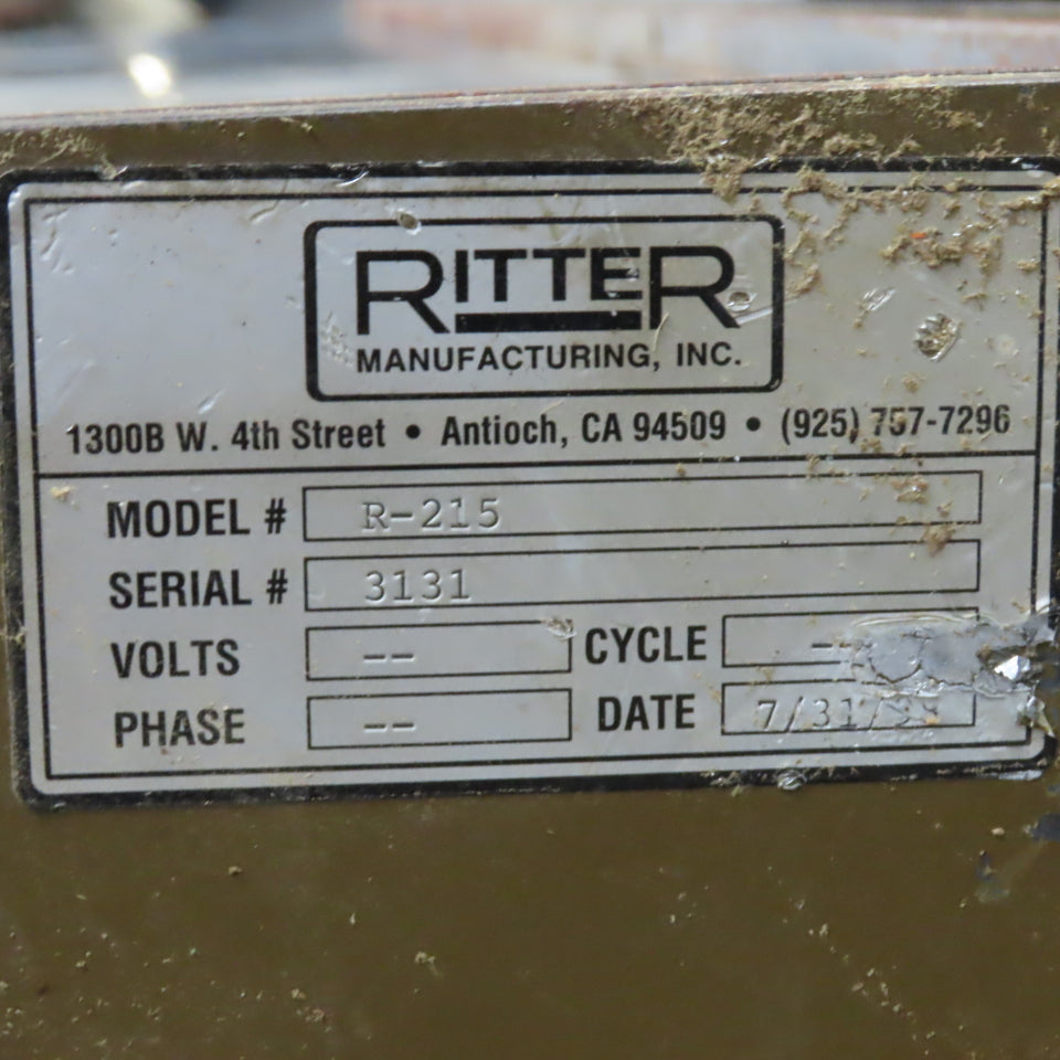 Ritter R215 5' x 8' Face Frame Assembly A Frame Table 5 Pneumatic Clamps