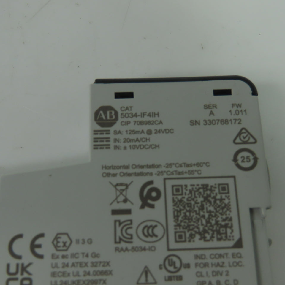 Allen-Bradley 5034-IF4IH Analog 4 Input Isolated HART Module 24VDC Ser A FW1.011