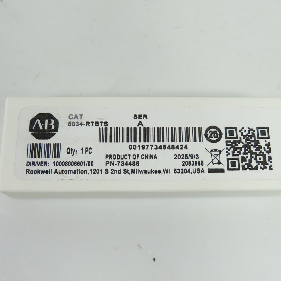Allen-Bradley 5034-RTBTS Removable Terminal Block Ser A NEW FACTORY SEAL