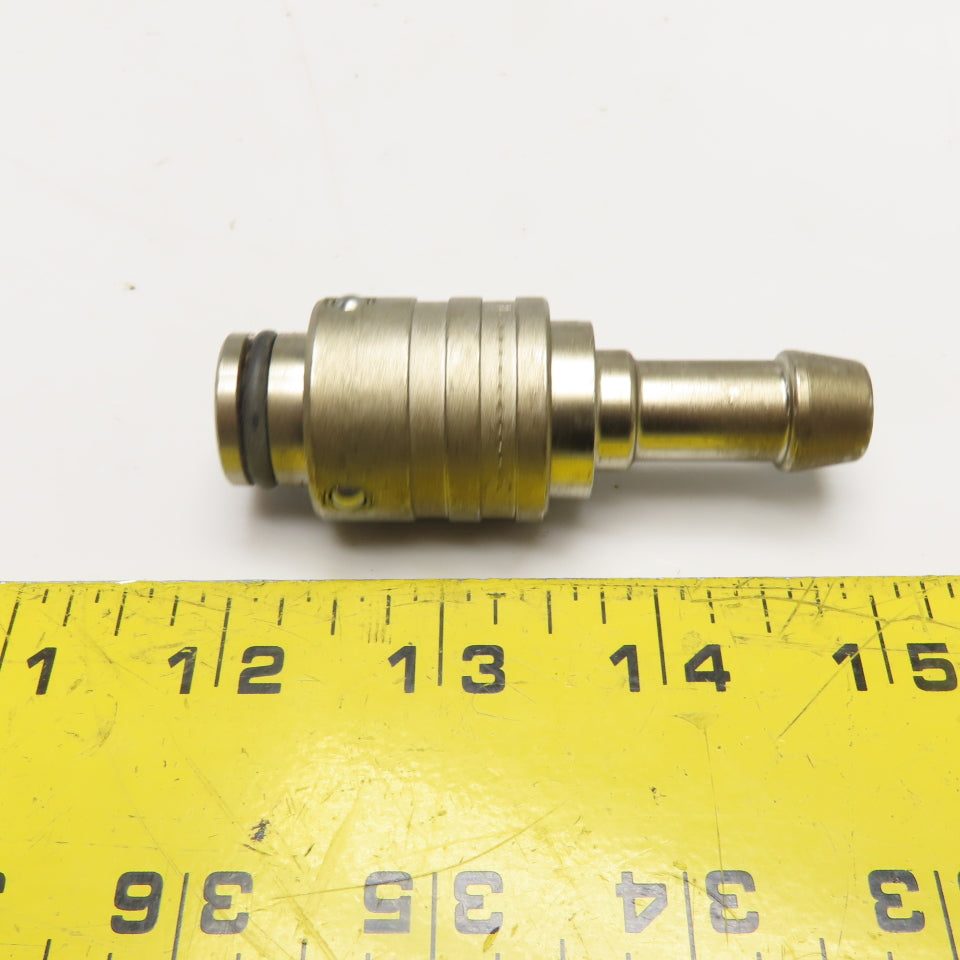 Staubli Full Flow Quick Connect 3/4" x 1/2" Hose Straight Stainless Steel