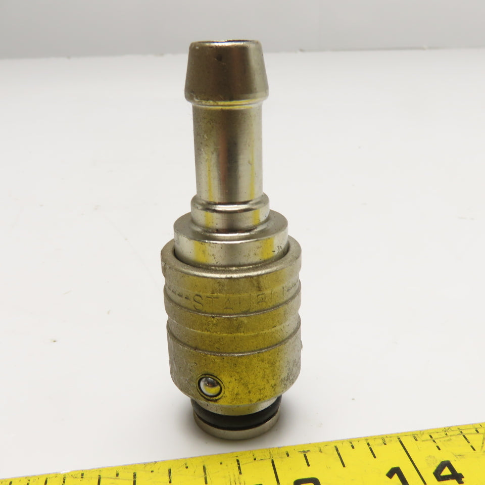 Staubli Full Flow Quick Connect 3/4" x 1/2" Hose Straight Stainless Steel