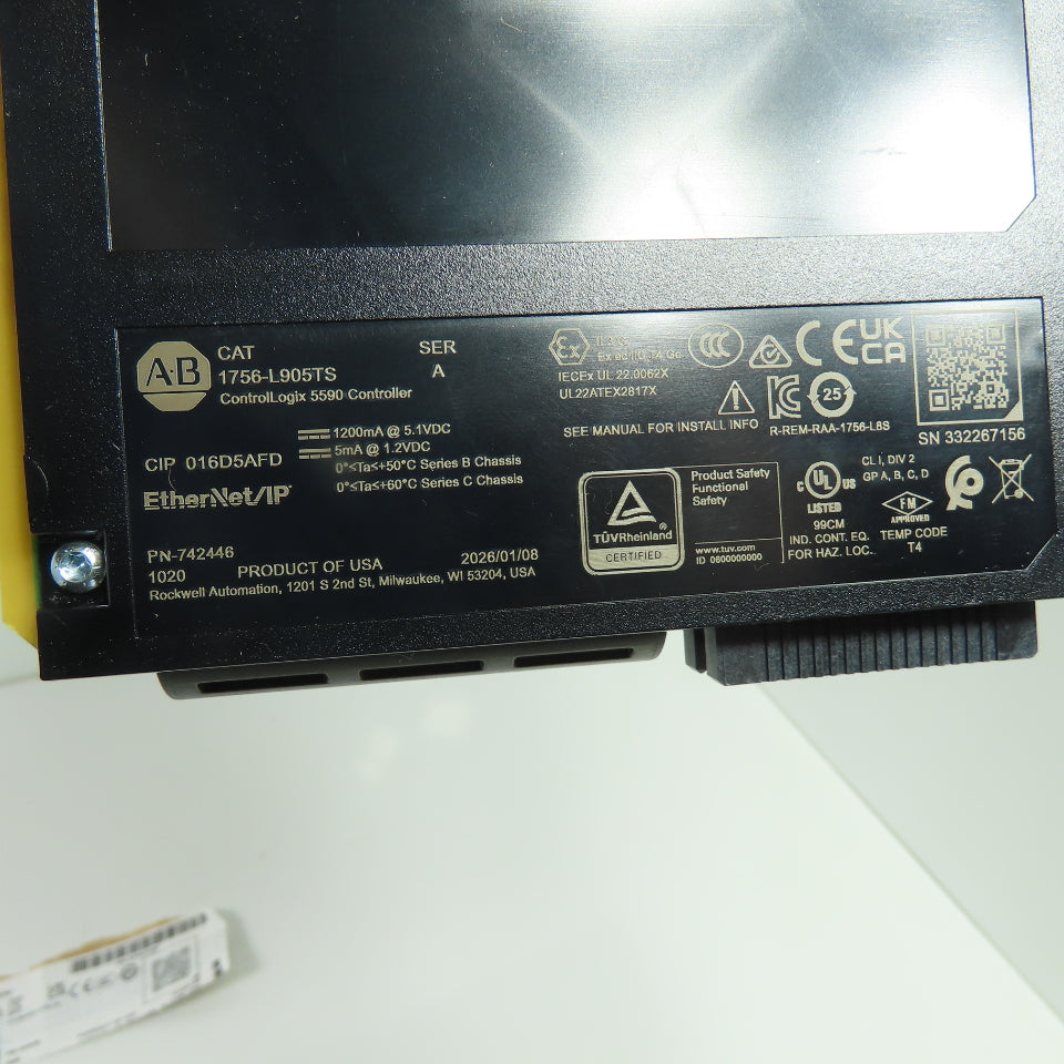 Allen-Bradley 1756-L905TS ControlLogix 5590 Controller EtherNet/IP Ser A FW1.014