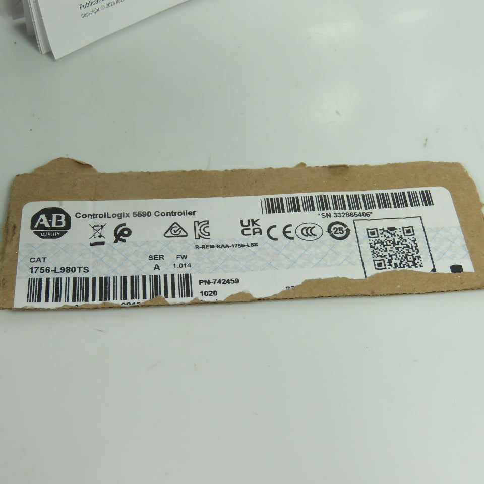Allen-Bradley 1756-L980TS ControlLogix 5590 Controller EtherNet/IP Ser A FW1.014