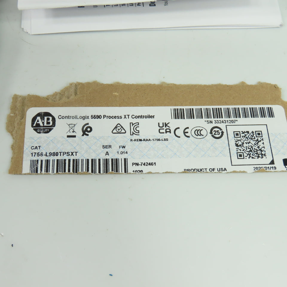Allen-Bradley 1756-L980TPSXT ControlLogix 5590 Process XT Controller FW 1.014