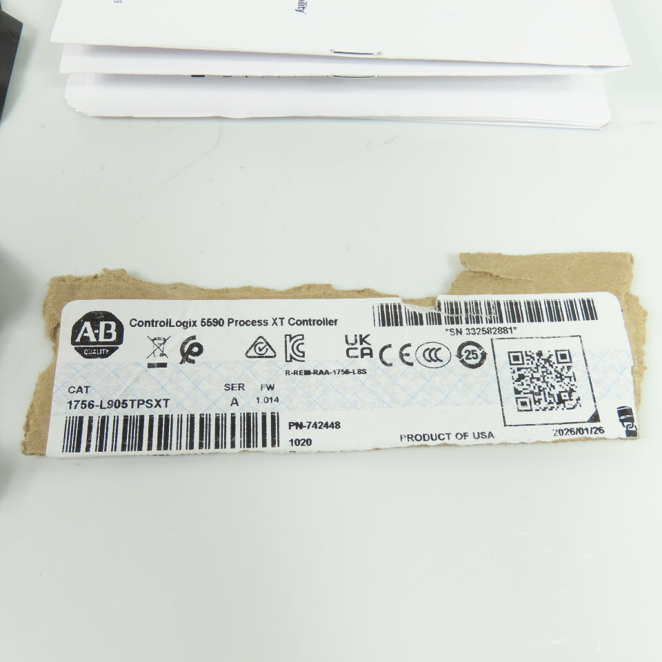 Allen-Bradley 1756-L905TPSXT ControlLogix 5590 Process XT Controller FW 1.014