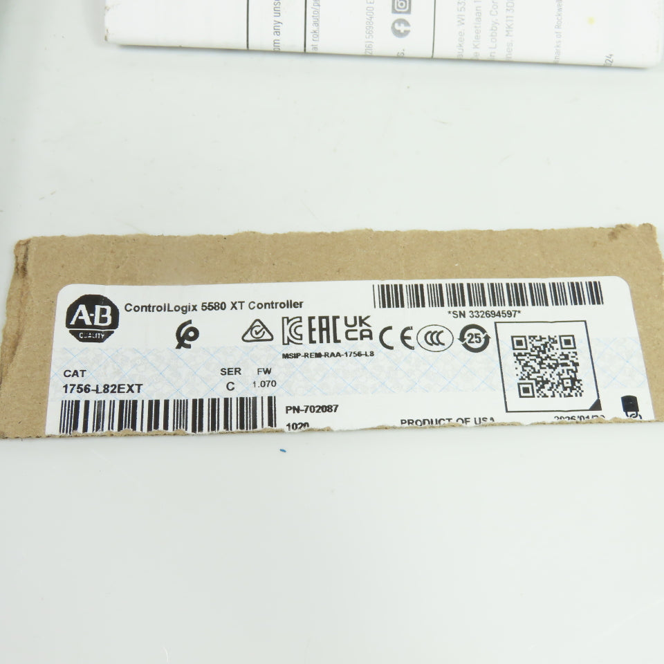 Allen-Bradley 1756-L82EXT ControlLogix 5580 XT Controller Ser C FW 1.070