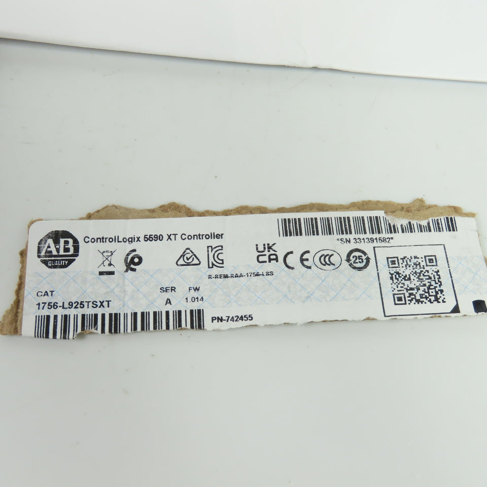 Allen-Bradley 1756-L925TSXT ControlLogix 5590 XT Controller EtherNet/IP FW 1.072