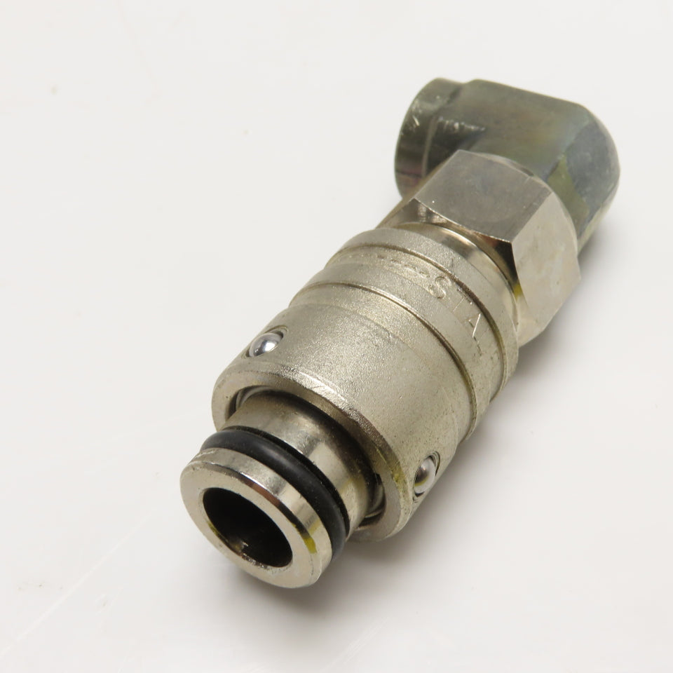 Staubli RMI 09 3/8" NPT Full Flow Quick Connect 90° Elbow 3/4"